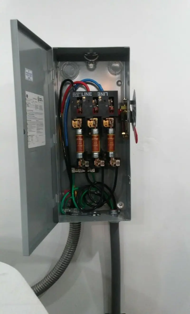 Three-phase disconnect switch installed for Electrical Wiring & Rewiring in Travilah